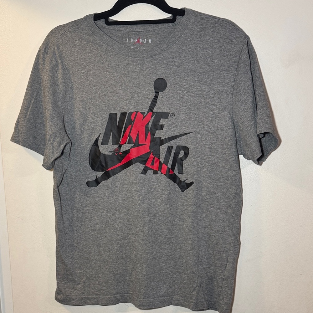 Nike Jordan Jumpman Gray and Red T-Shirt